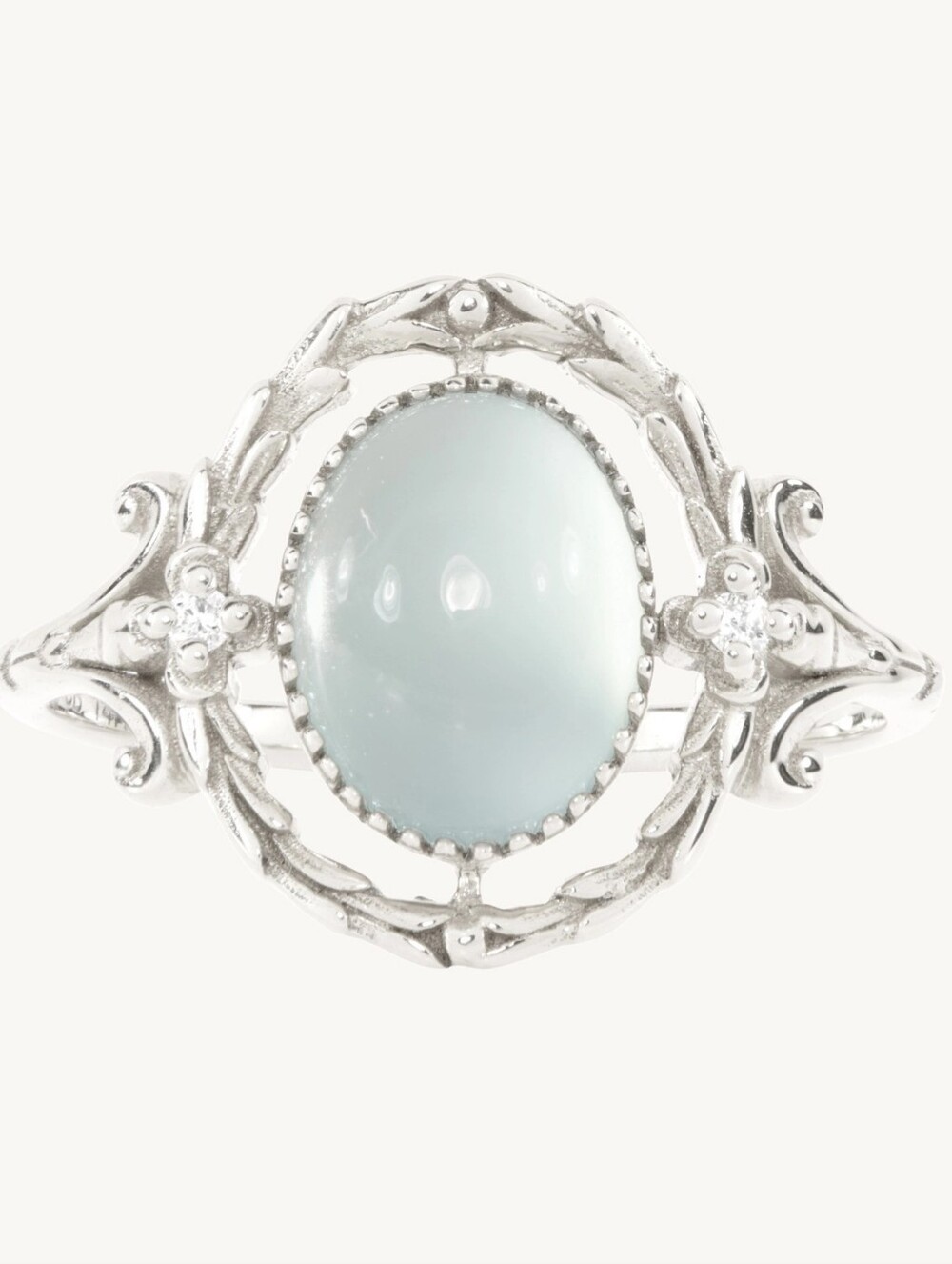 Forget Me Not Silver Ring (4 US)